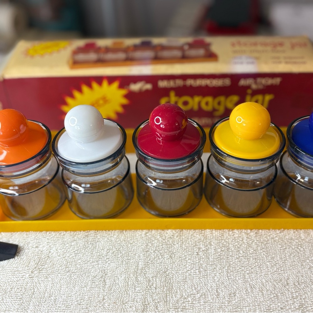 Vintage Colorful Multi-Purpose Storage Jar Set